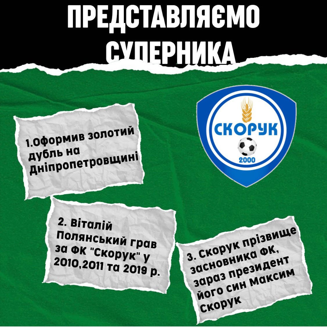 Представляємо суперника – Скорук