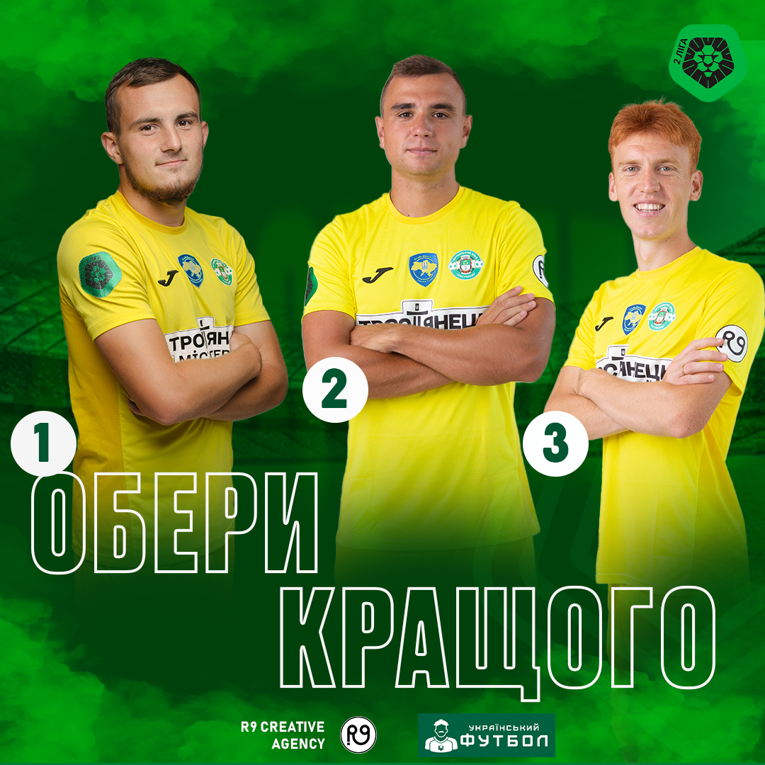 У вересні ФК “Тростянець” зіграв 4 матчі чемпіонату, усі з яких завершились у нічию. Настав час обрати кращого гравця команди у вересні