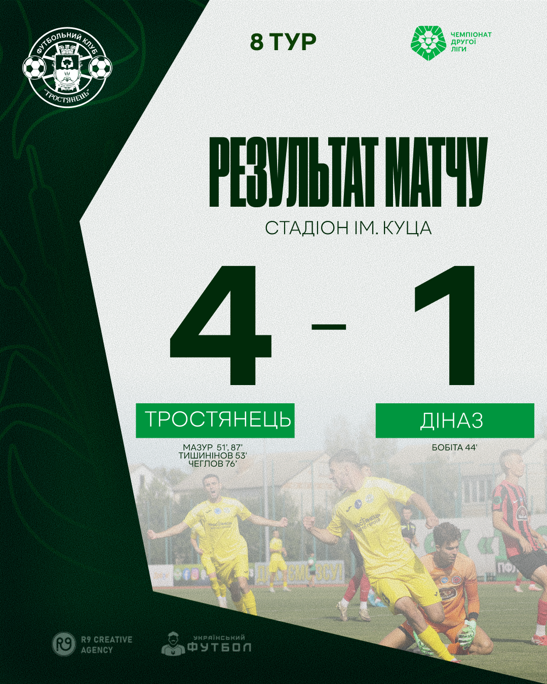 Перемога ФК “Тростянець” в матчі з ФК “Діназ”