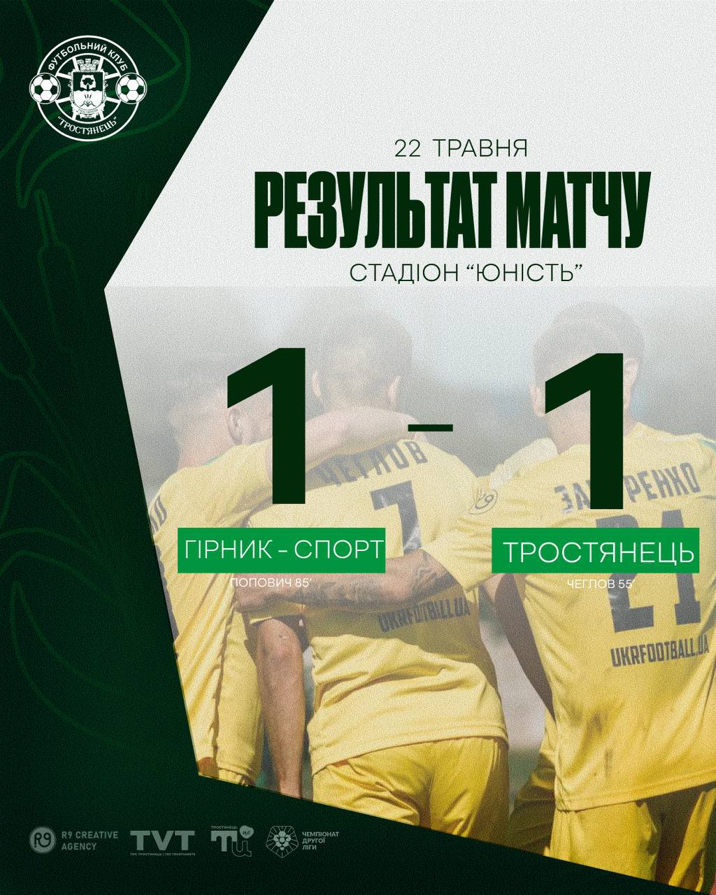 Результати матчу Гірник-Спорт – Тростянець