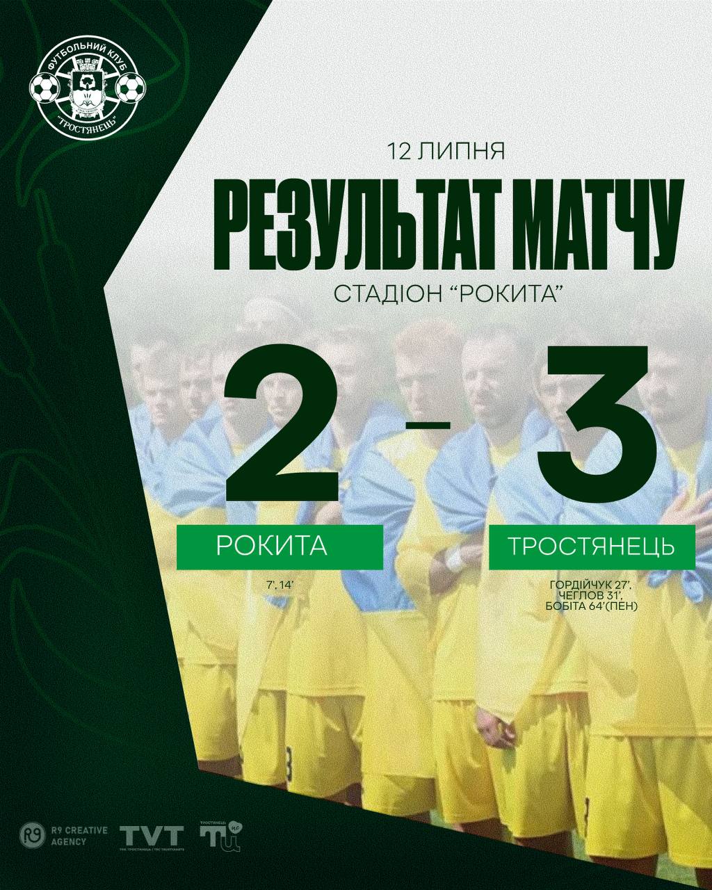 Перемагаємо в контрольному матчі Рокиту
